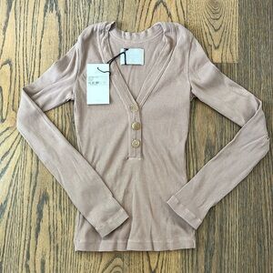 NWT Citizens of Humanity Ribbed Henley Shirt